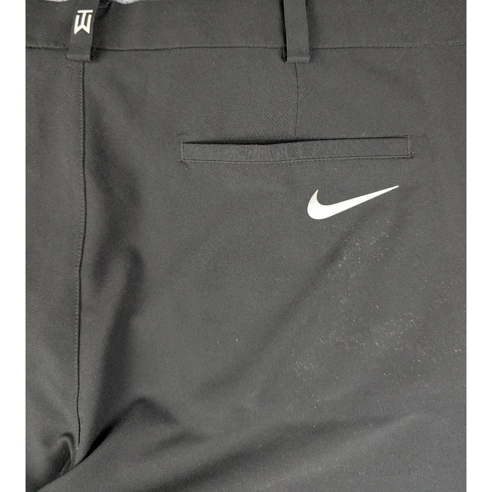 Nike Tiger Woods Pants Mens 36x30 Dri Fit Golf Black Preppy Outdoors Athleisure